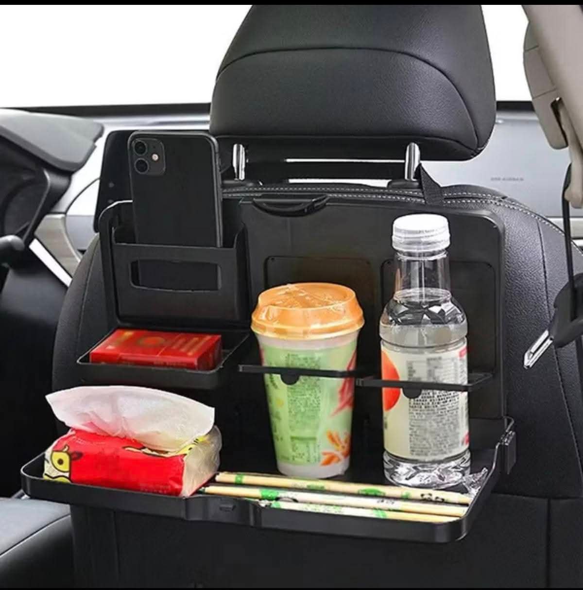 Le Plateau Magique de Rangement 3 en 1 pour renforcer le confort de Votre Voiture – Mangez, Travaillez et Voyagez Sans Stress !